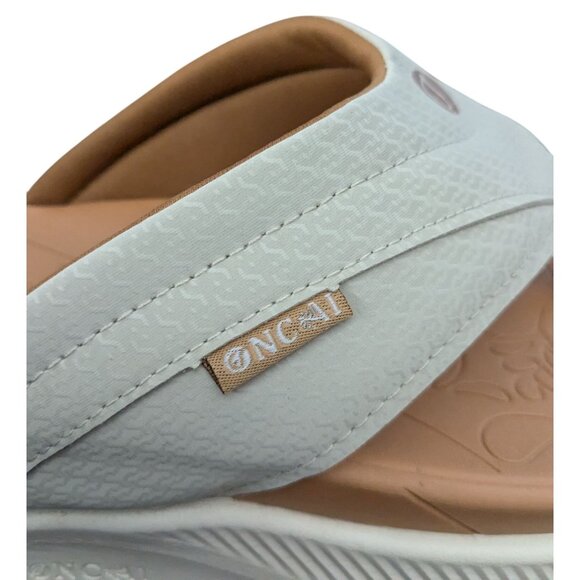 Women Oncai Comfort Slides sandals, flip flop Sz 11 White Tan orthopedic recovey - Picture 9 of 10